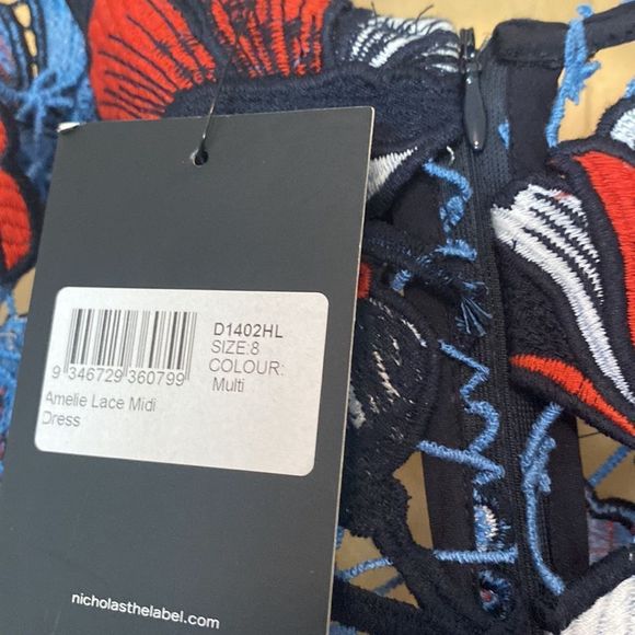 NICHOLAS Amelie Floral Guipure Lace Midi Dress - Picture 11 of 11